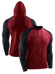 Men's Quick Dry Long Sleeve Hoodie for Training