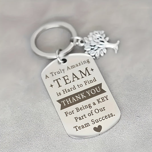Personalized Stainless Steel Keychain Gift for Teammates