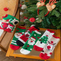 7 Pairs Christmas Socks Fuzzy & Comfy Women's Stockings