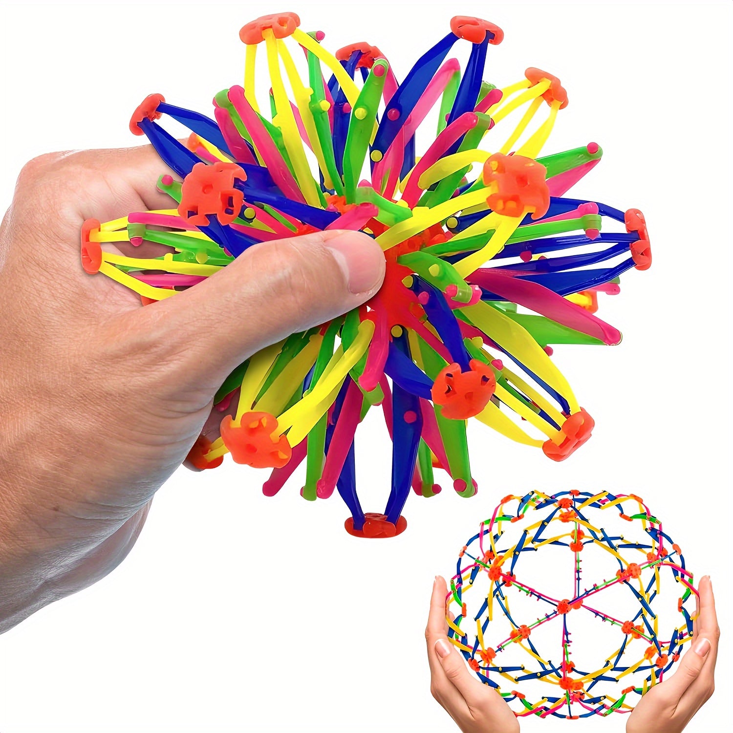 Expandable Ball Sphere Anxiety Relief Sensory Rainbow Yoga ADHD Fidget