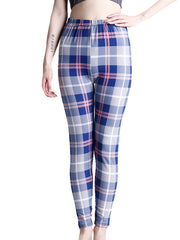 Plaid Print Leggings for Women
