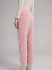 Cozy Fuzzy Sleep Bottoms Warm Home Pants Women's Loungewear