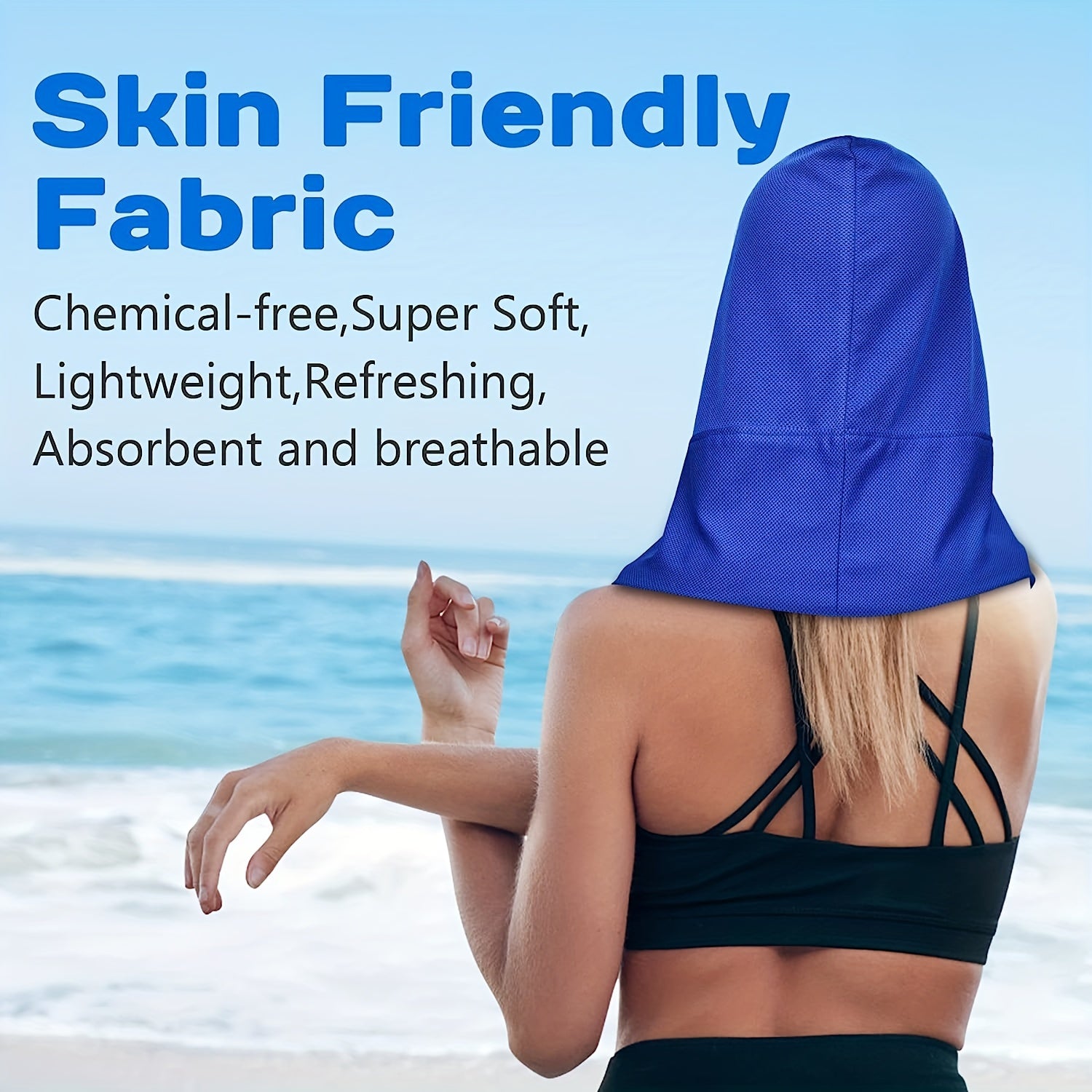 Cooling Hoodie Towel Stay Comfortable Hot Weather UV Protection Quick Drying