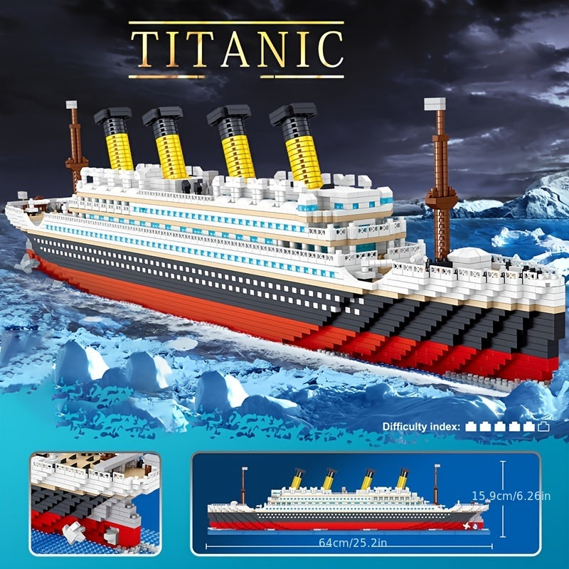 4404pcs Large Cruise Building Blocks Set Toy for Halloween Christmas