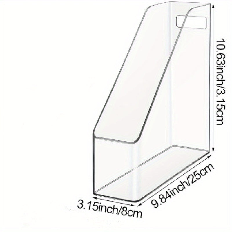 Acrylic Desk Storage Box Magazine File Rack Plastic Paper Tray