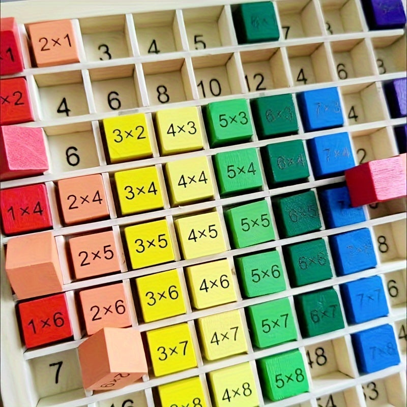 Wooden Multiplication Cube Puzzle Educational Math Learning Toy