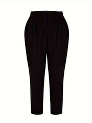 Women's Plus High Rise Tapered Leg Trousers