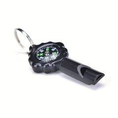 Camping Whistle Compass Keychain 2 in 1