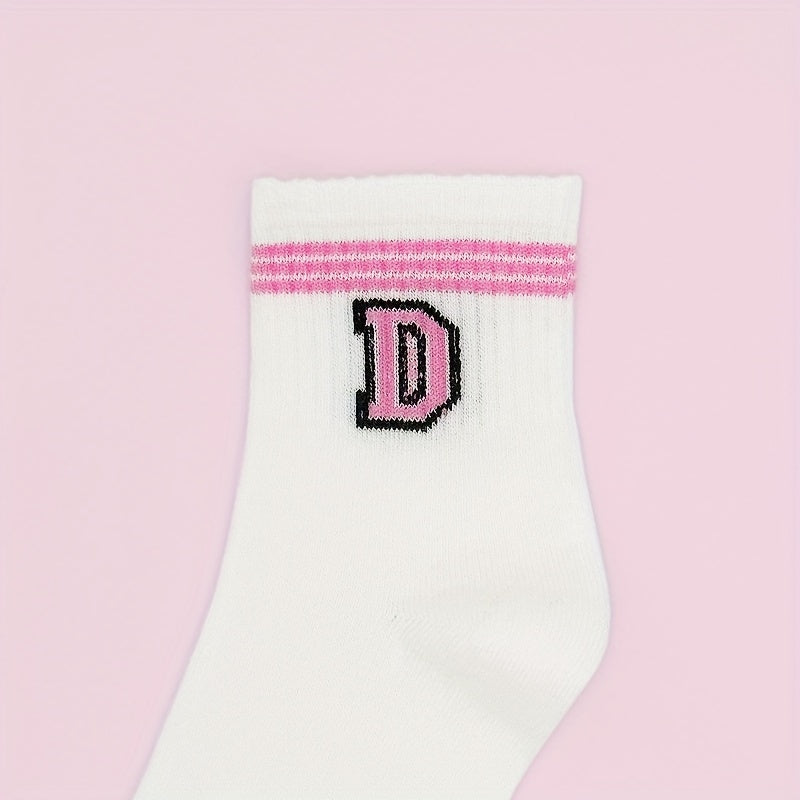 10 20 30 Pairs Letter Print Socks Breathable Sports Short Socks Women's Stocking