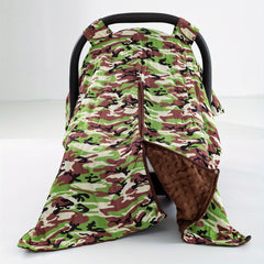 Camouflage Print Baby Car Seat Sunshade Cover