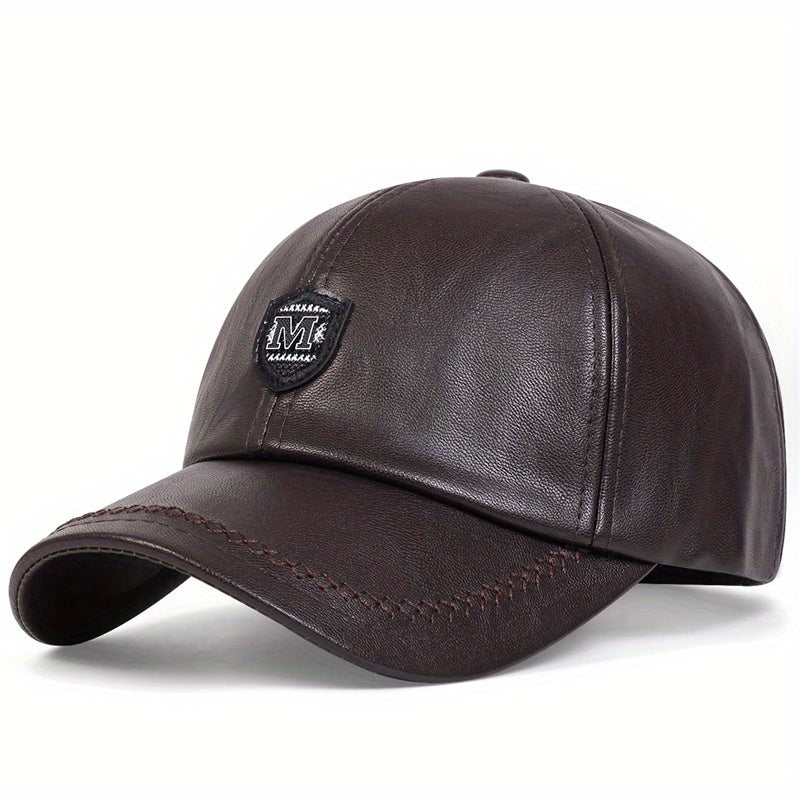 M Label Patch Baseball Cap Waterproof Dad Hat Unisex Adjustable Golf Cap