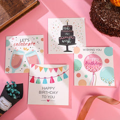 Birthday Set 4pcs Envelope Gift Card for Friends, Relatives, Lover