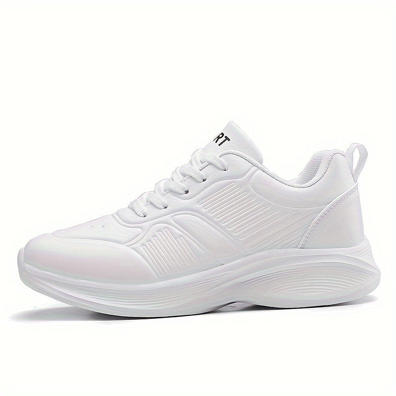 Breathable Faux Leather Running Shoes Casual Outdoor Sneakers