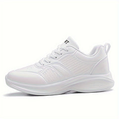 Breathable Faux Leather Running Shoes Casual Outdoor Sneakers