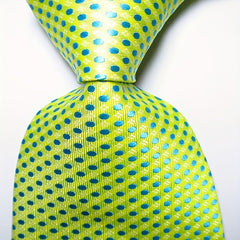 Men's Classic Printed Dot Tie Red Green Business Wedding Party Tie