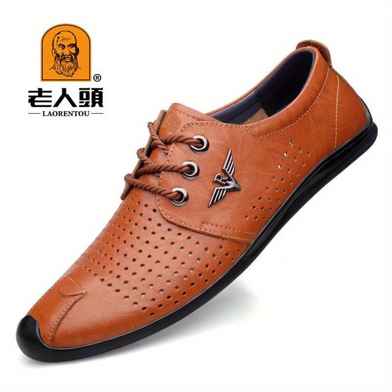 LAORENTOU Men's Leather Loafer Shoes Lightweight Driving Shoes