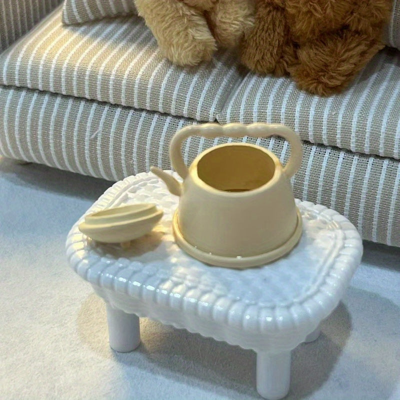 Delicate Milk Teapot for Dollhouse - Charming Miniature Decor