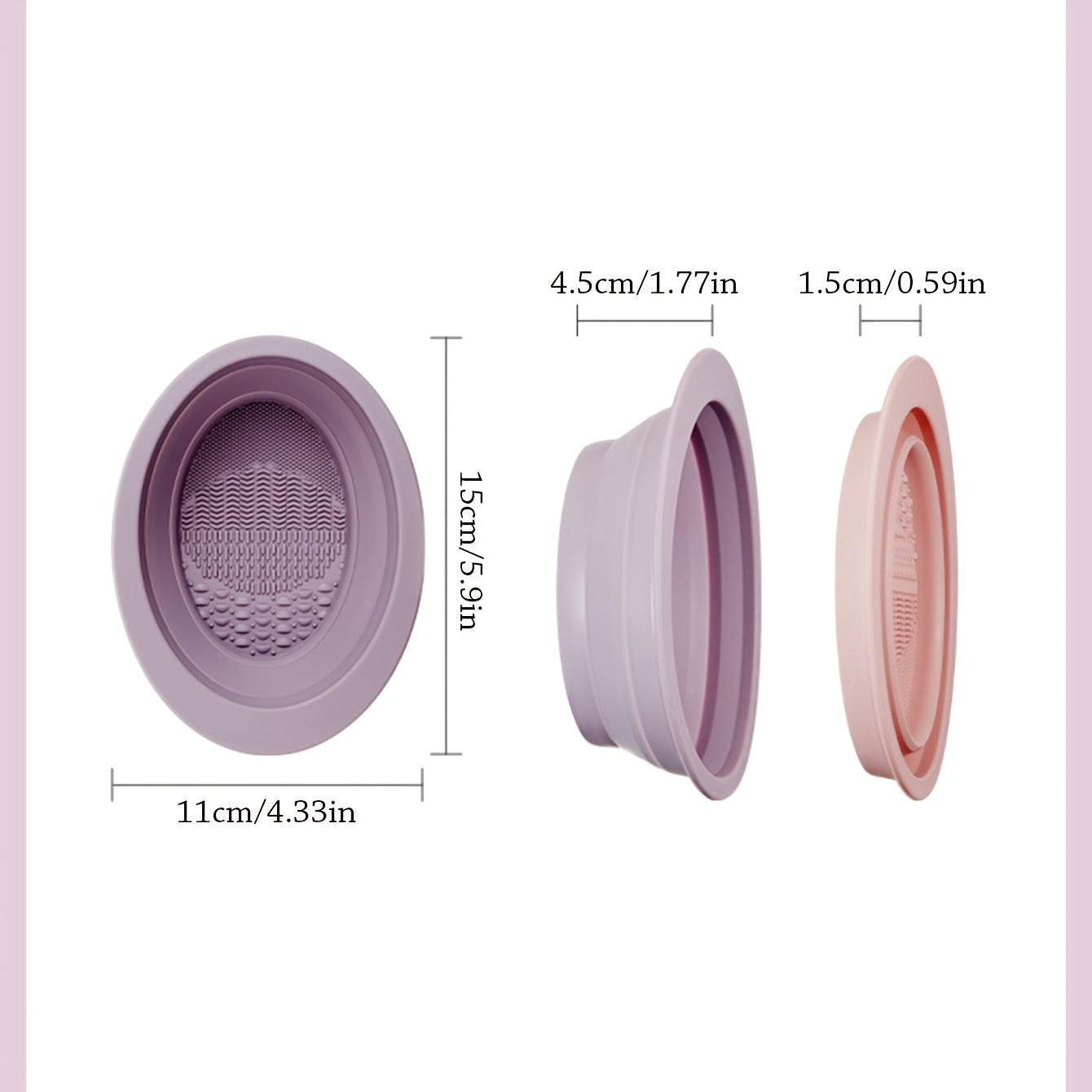Silicone Makeup Cleaning Brush Scrubber Bowl Portable Washing Tool