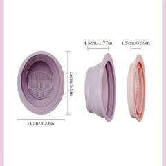 Silicone Makeup Cleaning Brush Scrubber Bowl Portable Washing Tool