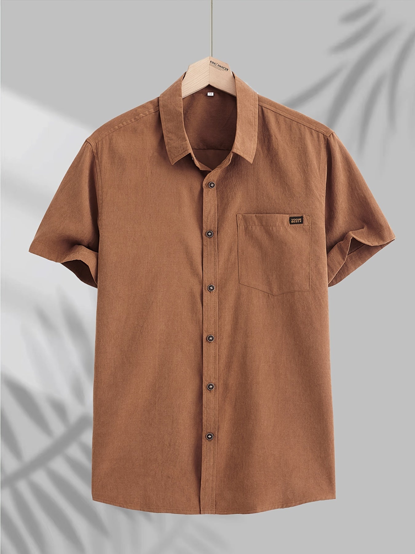 Men's Casual Short Sleeve Button-down Shirt