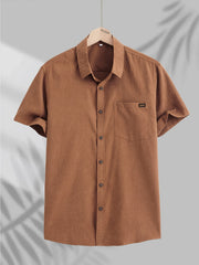 Men's Casual Short Sleeve Button-down Shirt