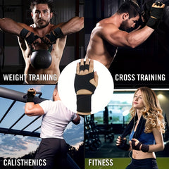 Unisex Weightlifting Fingerless Gloves For Fitness Gym