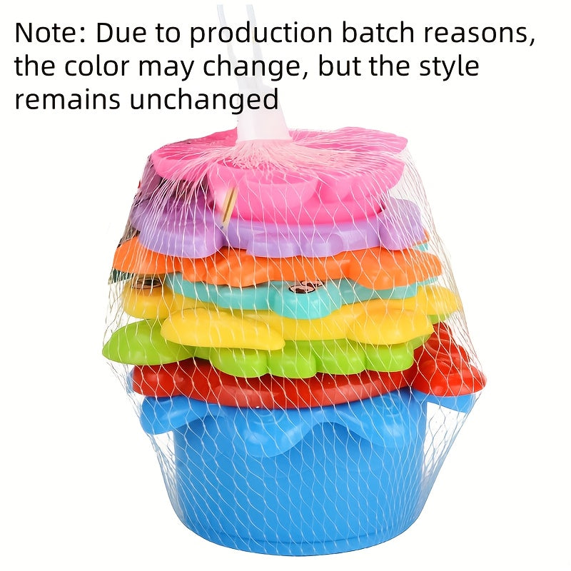 Kids Bath Toys Set - 12/16pcs Water Layer Cup Building Blocks Bathroom Bathing T