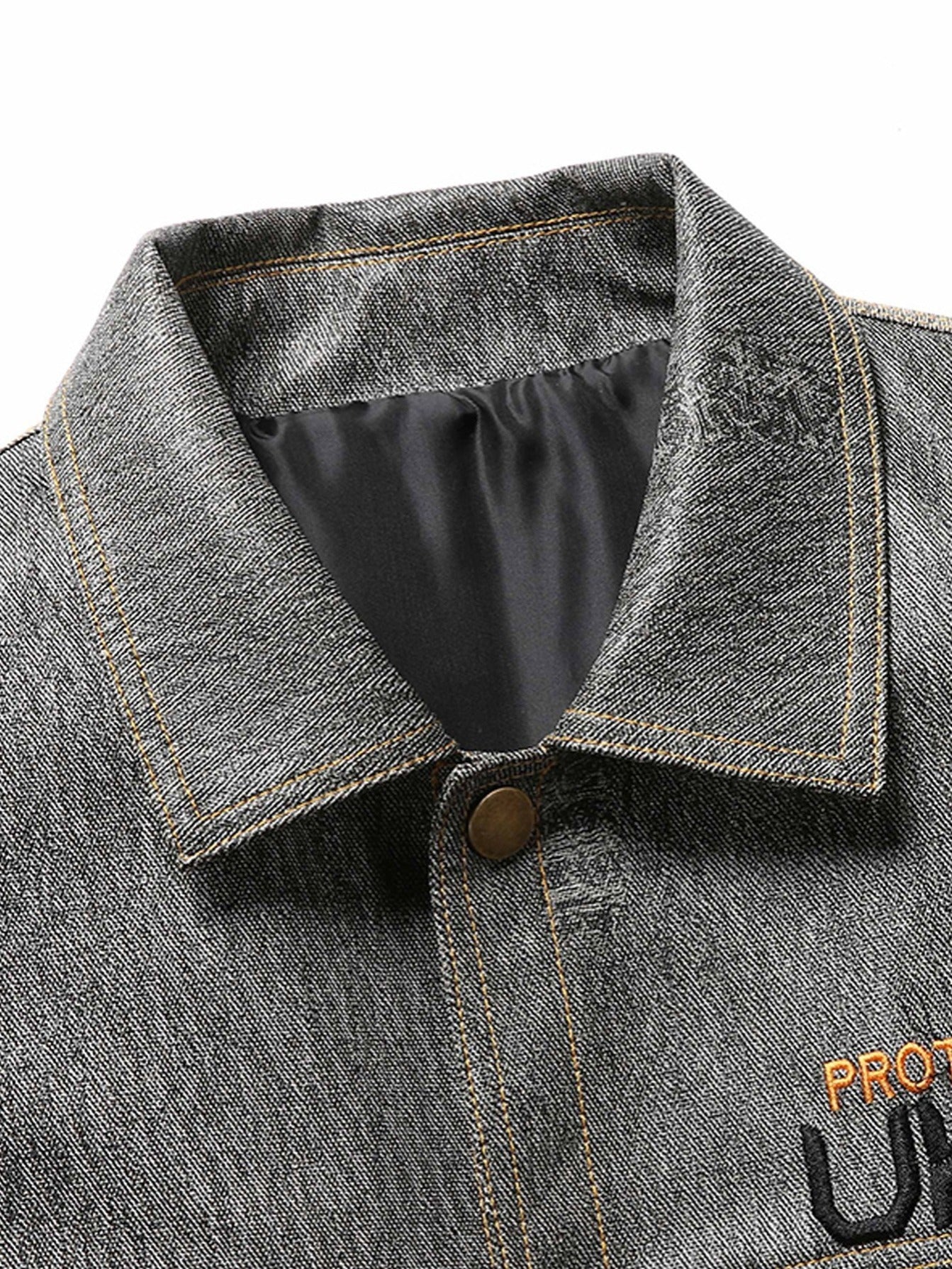 Men's Biker Leather Jacket - Size Up for Best Fit