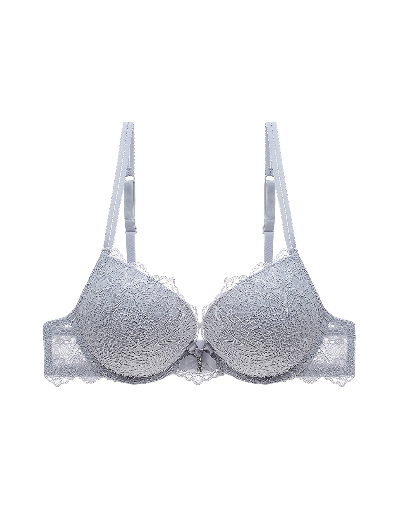 Flower Lace Bra Bow Push Up Lingerie
