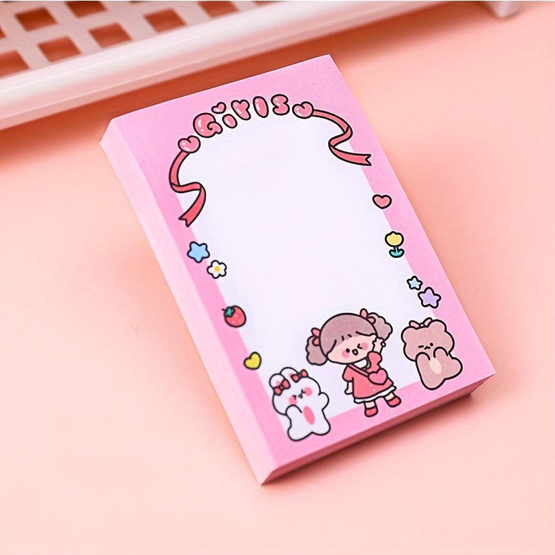 80sheets Cute Cartoon Sticky Notes for Office School Supplies