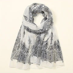 Breathable Print Scarf Sunscreen Shawl Casual Outdoor Wrap