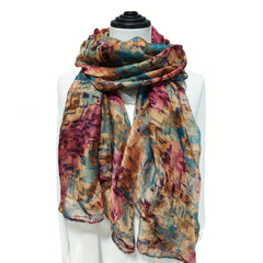 Women's Warm Scarf Long Shawl & Linen Feel Soft Sunshade Towel