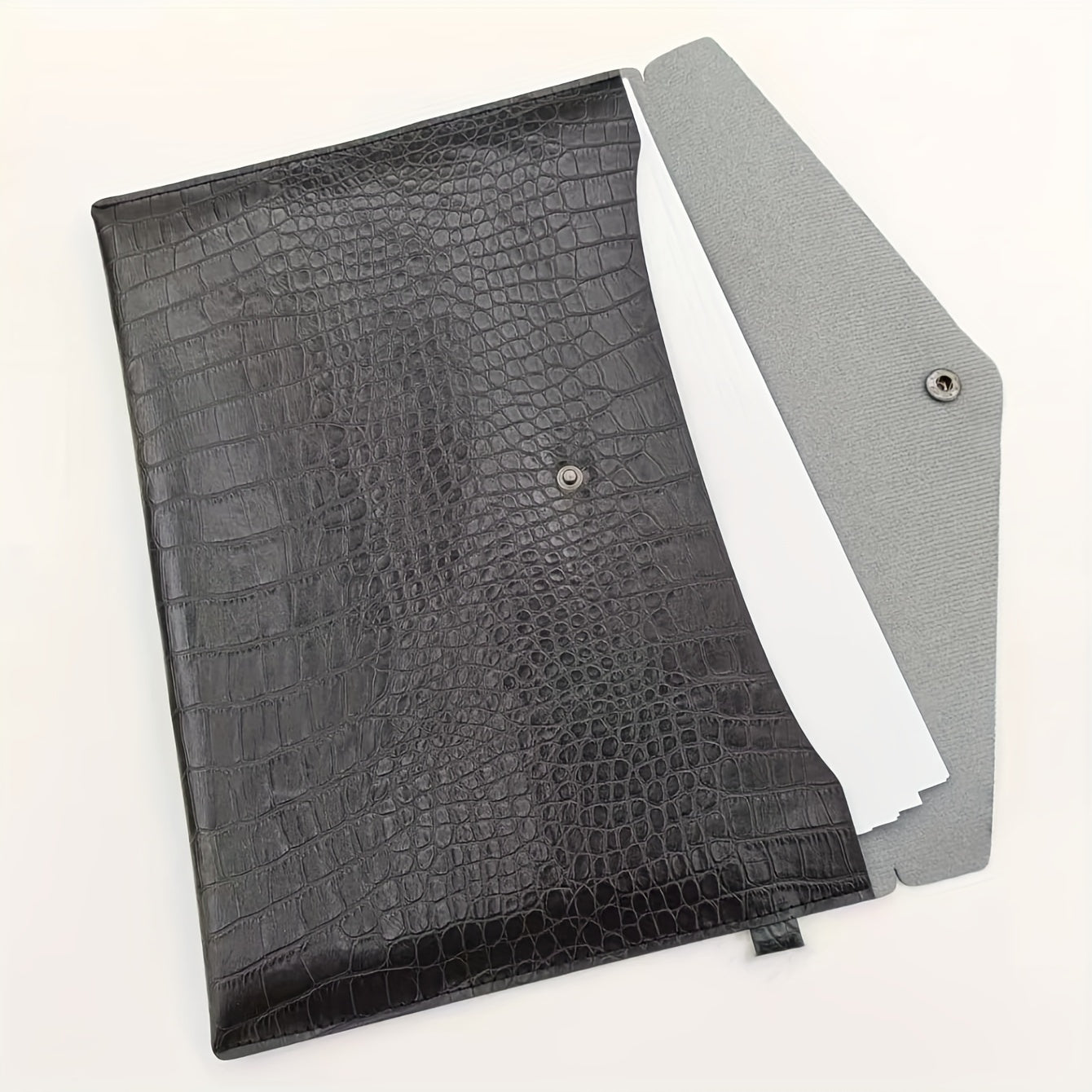A4 PU Document Bag - Black