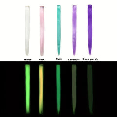 4-Piece Glowing Hairpieces for Nighttime Events, Music Festivals, and Clubs