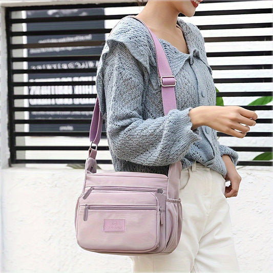 Casual Nylon Crossbody Bag Women's Pockets Purses Lightweight Daily Shoulder Bag