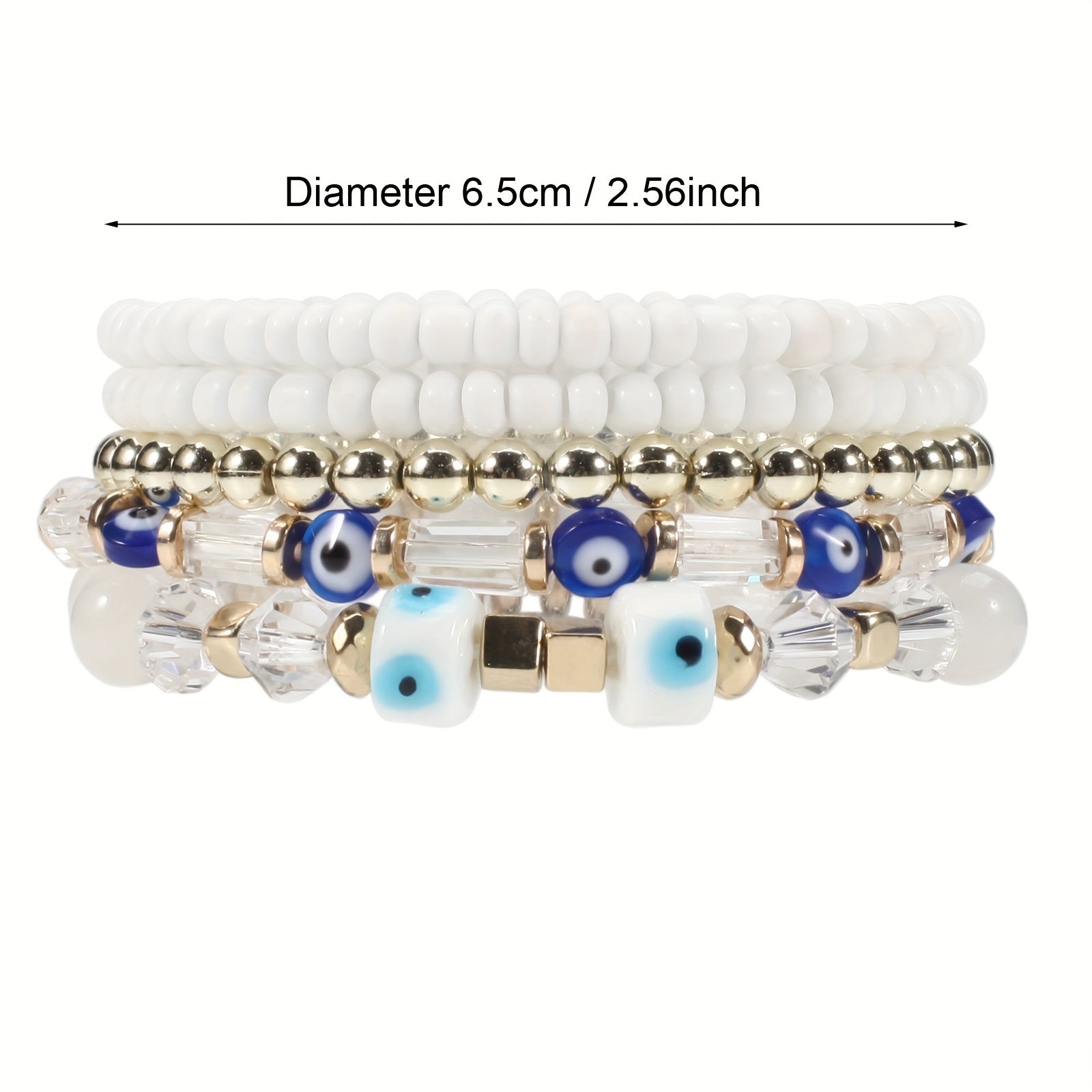 Boho Beaded Bracelet Set Stackable Hand Jewelry Women
