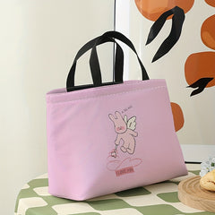 Bunny Angel Lunch Bag Waterproof Portable Cooler Bag