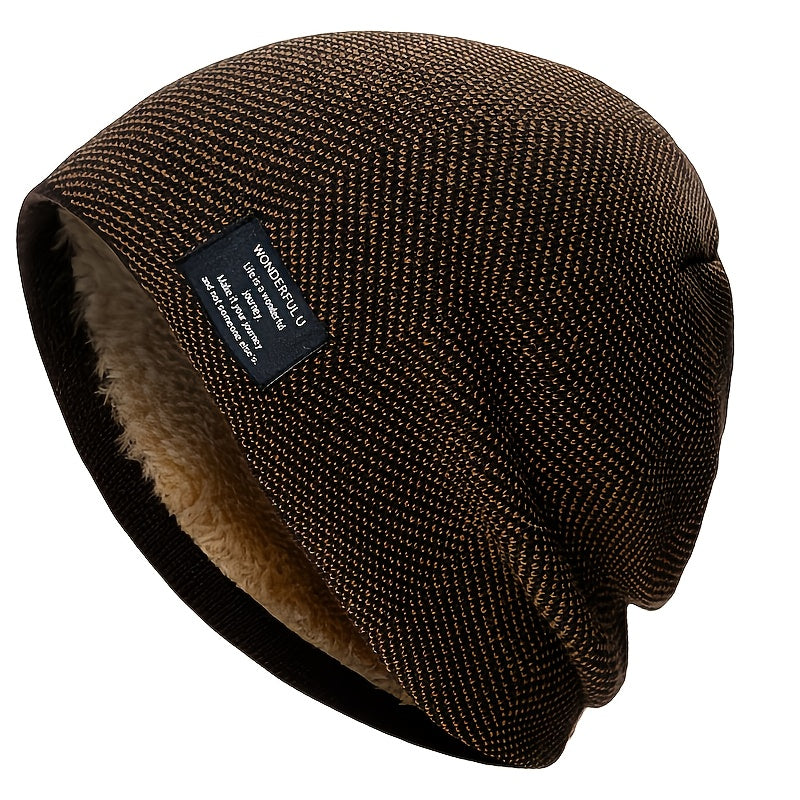 Stay Warm This Winter Knit Hats with Plus Velvet