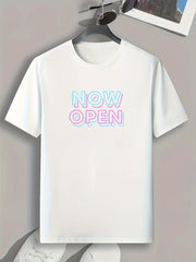 Graphic Print Men's Tee for Summer