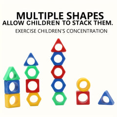 Kids Geometry Shape Matching Game Set Colorful Shape Sorting Educational Toy