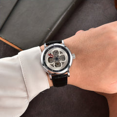 KUERST Butterfly Double Snap Automatic Mechanical Watch Waterproof Four Leaf Fac