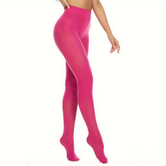 Opaque Elastic Tights High Waist Slim Footed Pantyhose