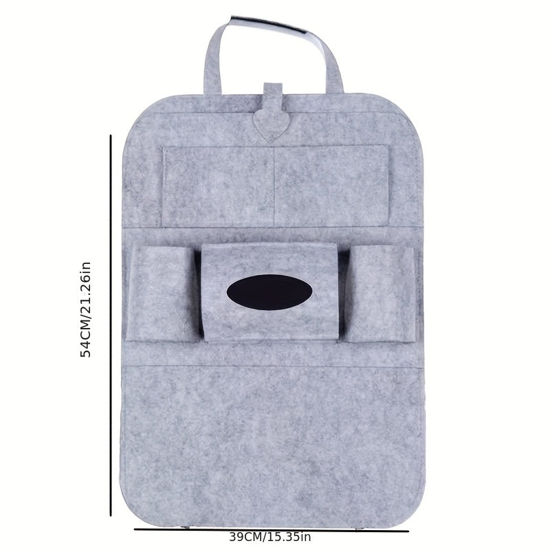Car Seat Storage Bag Felt Organizer for Bottles Phones Tissues