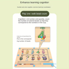 Educational Wooden Counting & Sorting Activity Board