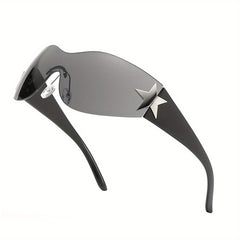 Men's Y2K Aviator Sunglasses Pentagram Sports Eyewear