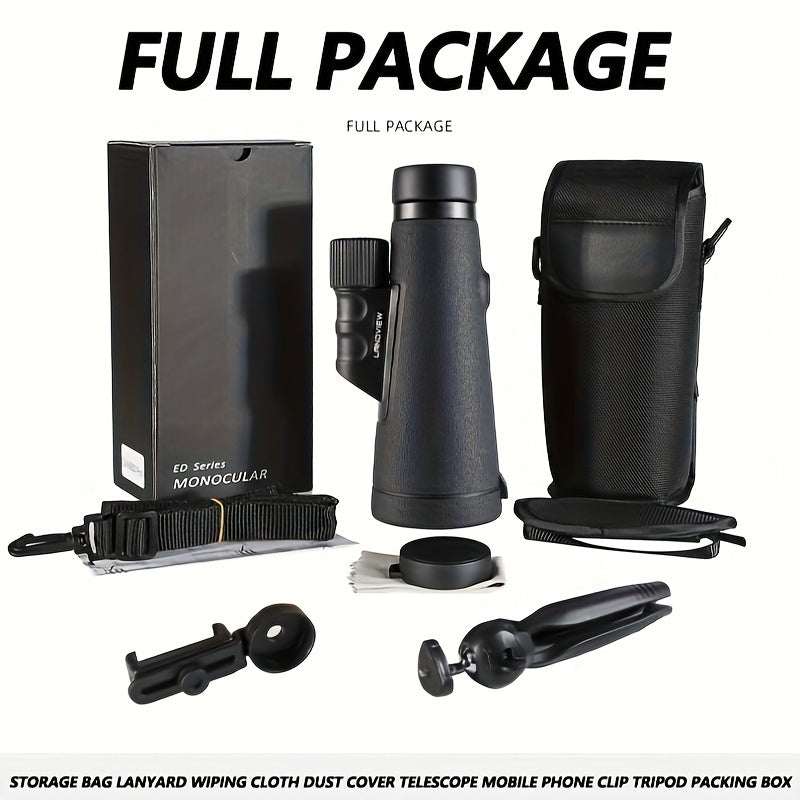 12x56 Monocular HD with Tripod & Phone Adapter for Wildlife Bird Watching Hiking