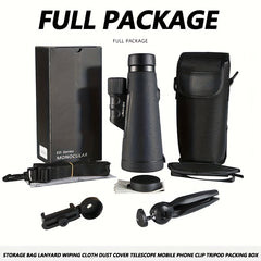 12x56 Monocular HD with Tripod & Phone Adapter for Wildlife Bird Watching Hiking