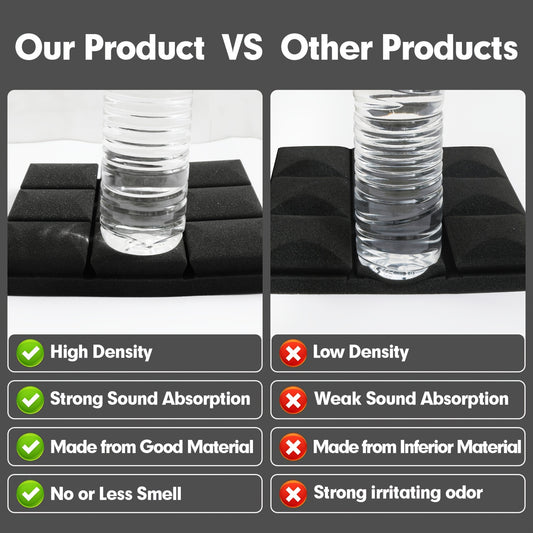 12pcs Sound Absorbing Cotton for Recording Room Live Streaming