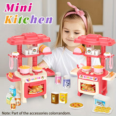 Mini Kitchen Toy Set Role Playing Interactive Playset for Kids