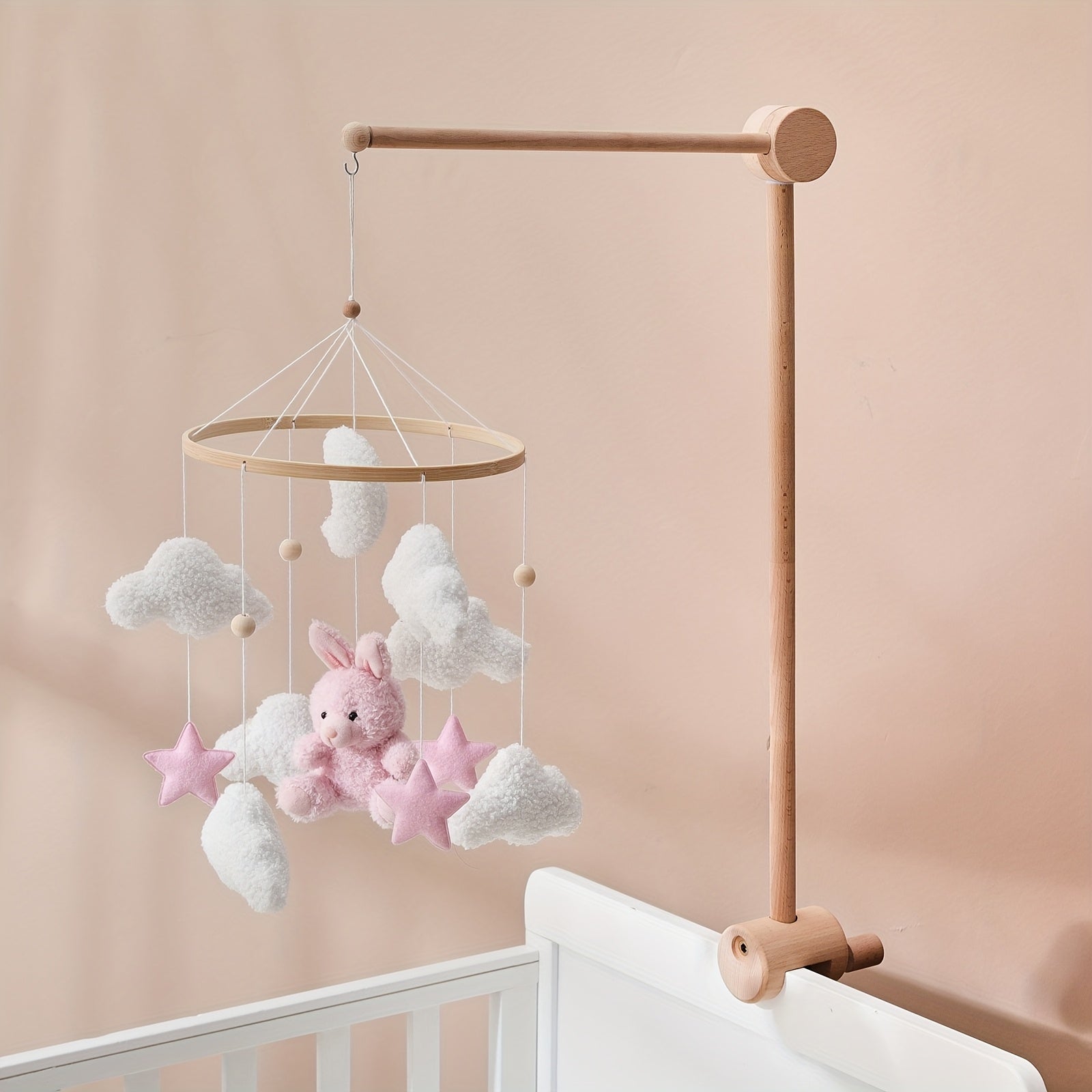 Adjustable Wooden Rotating Kids Bed Frame Khaki 18M Kids Bed Accessory
